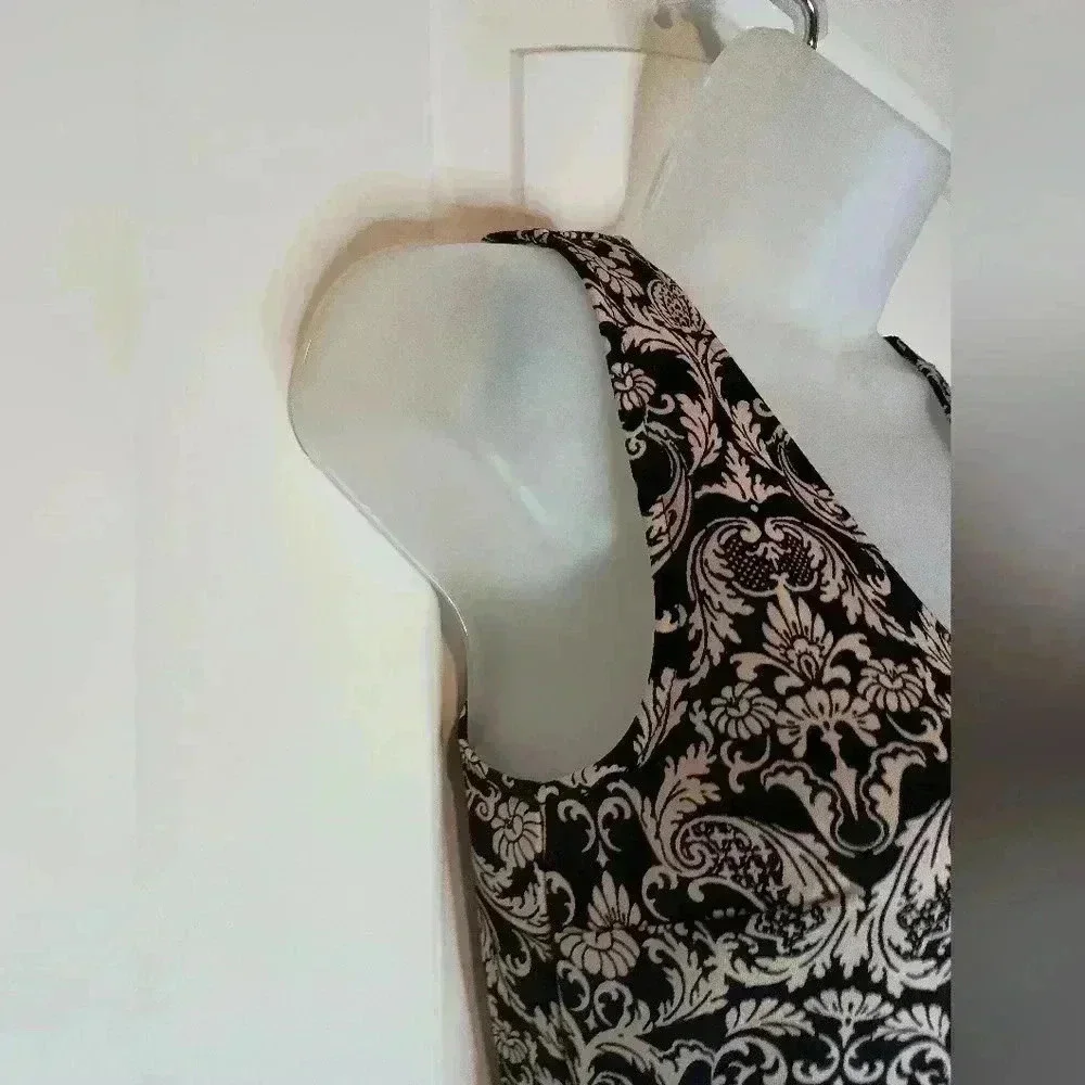 FOREVER 21 Black‎ Cream Whimsigoth Fairycore Midi Party S dress (#763)